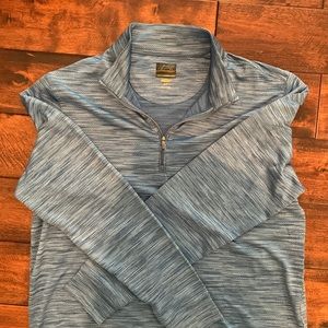 Men's Greg Norman Dry Fit Quarter Zip - Small (Blue)